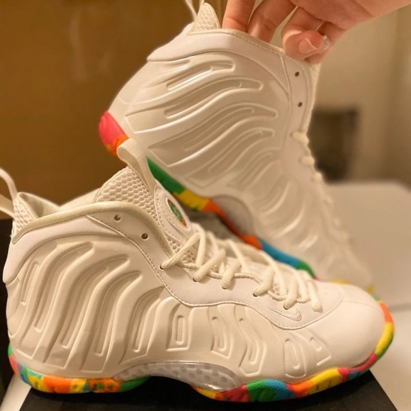 nike white and rainbow shoes